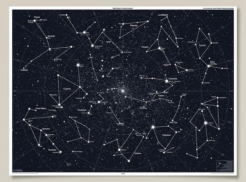 Person using a red flashlight to read a star chart while standing under a dark star-filled sky