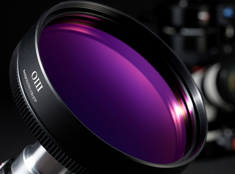 OIII filter deep purple transmission