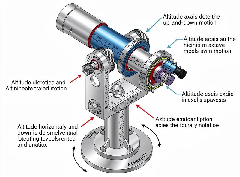 Alt-azimuth telescope mount axes