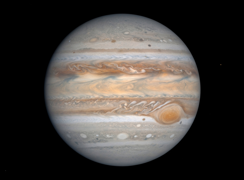 Jupiter with Great Red Spot captured through planetary camera using lucky imaging technique