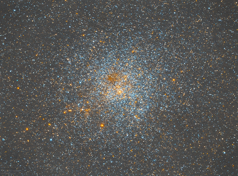 Wild Duck Cluster M11 in Scutum showing dense concentration of hundreds of stars